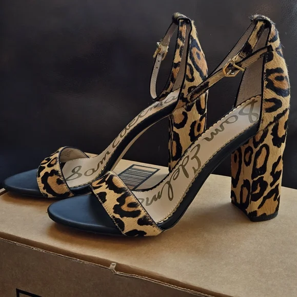 Sam Edelman Women's Yaro Animal-Print High-Heel Sandals Size 8.5 - Picture 4 of 8